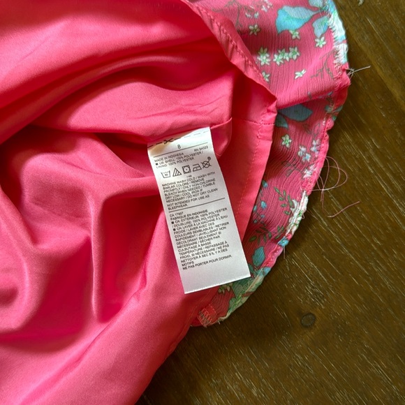 Size 8 Janie and Jack lined chiffon tiered floral sleeveless dress - Picture 5 of 10